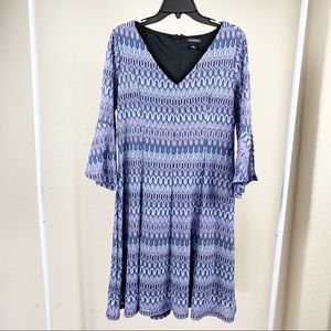 Roz & Ali blue print dress
